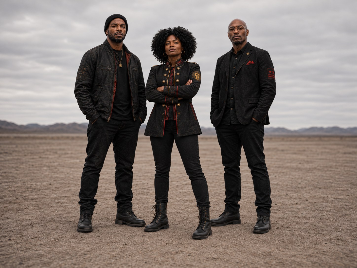 Sham, Kemi and Malik in the desert